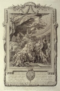 Allegorie op de geboorte van de infante Carlos Clemente door Pasqual Pere Moles Corones